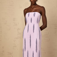 Emilie | Perlenbesetztes Maxikleid mit Fransen