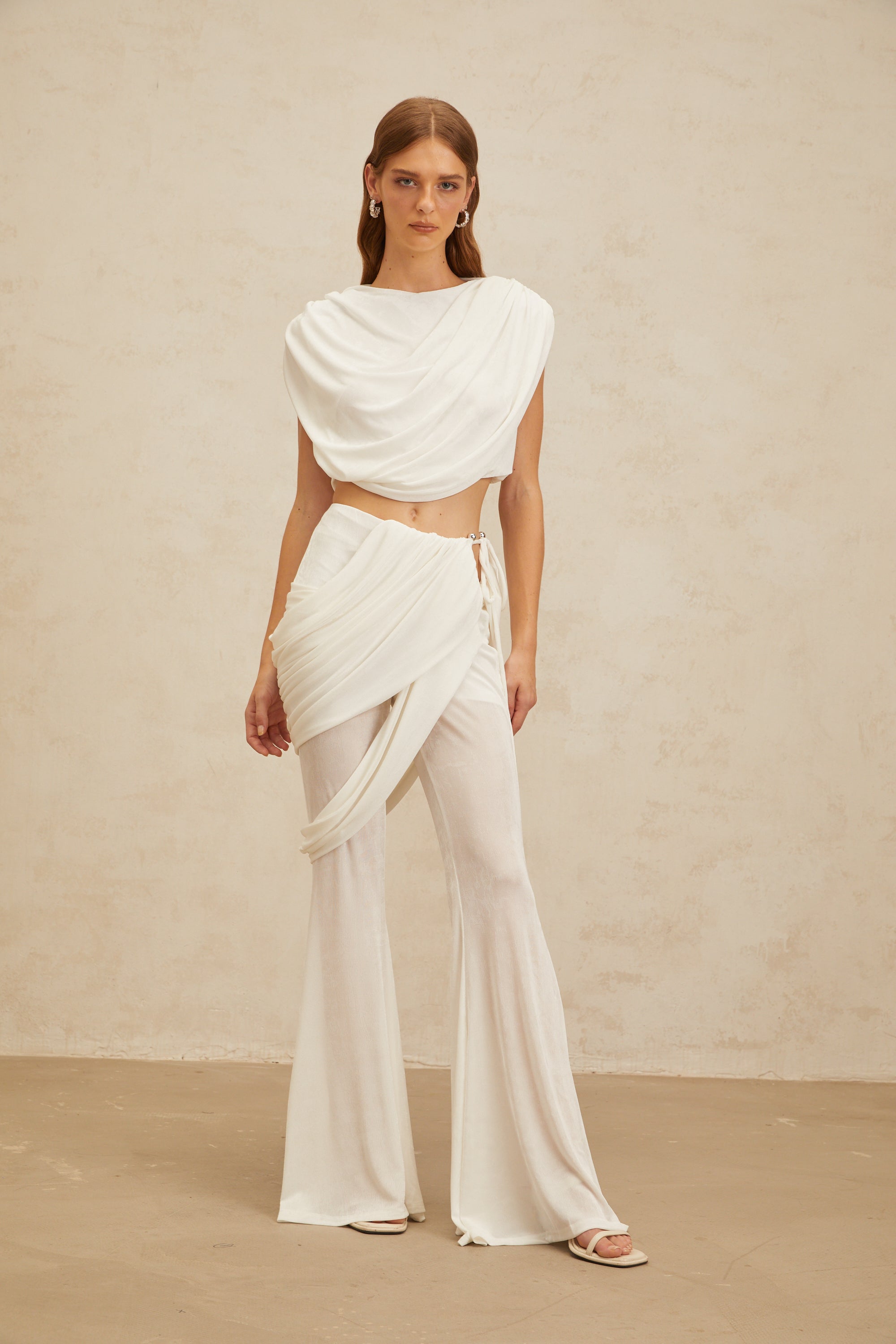 Madalyn | stilvolles asymmetrisches gerafftes Set