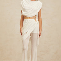 Madalyn | stilvolles asymmetrisches gerafftes Set