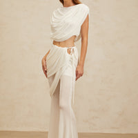 Madalyn | stilvolles asymmetrisches gerafftes Set