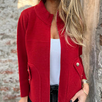 Ofelia | Fleecejacke mit strukturiertem Stehkragen