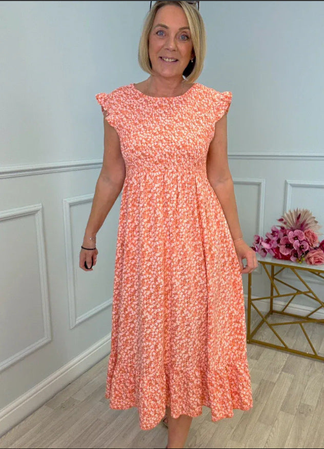 Zara | Elegante geblümte Damenkleider mit Rüschen