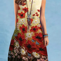 Eloise | Stilvolles Vintage Sommerkleid mit V-Ausschnitt