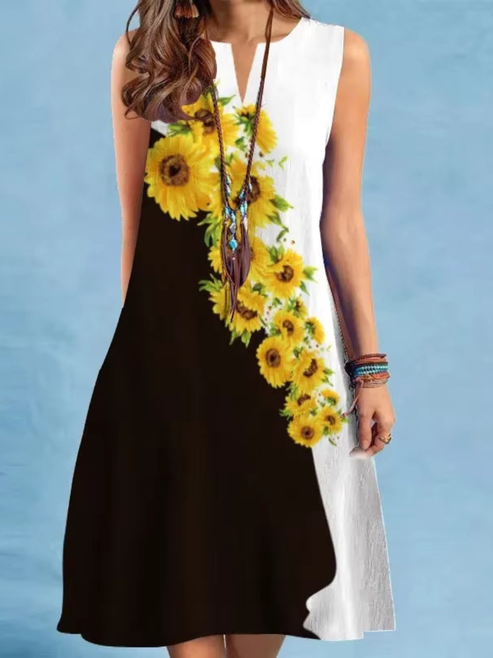 Eloise | Stilvolles Vintage Sommerkleid mit V-Ausschnitt