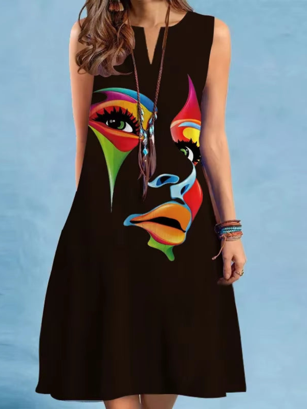 Eloise | Stilvolles Vintage Sommerkleid mit V-Ausschnitt