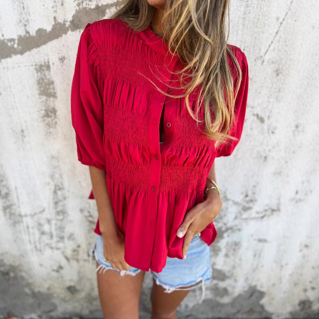 Lena | Modische monochrome Bluse