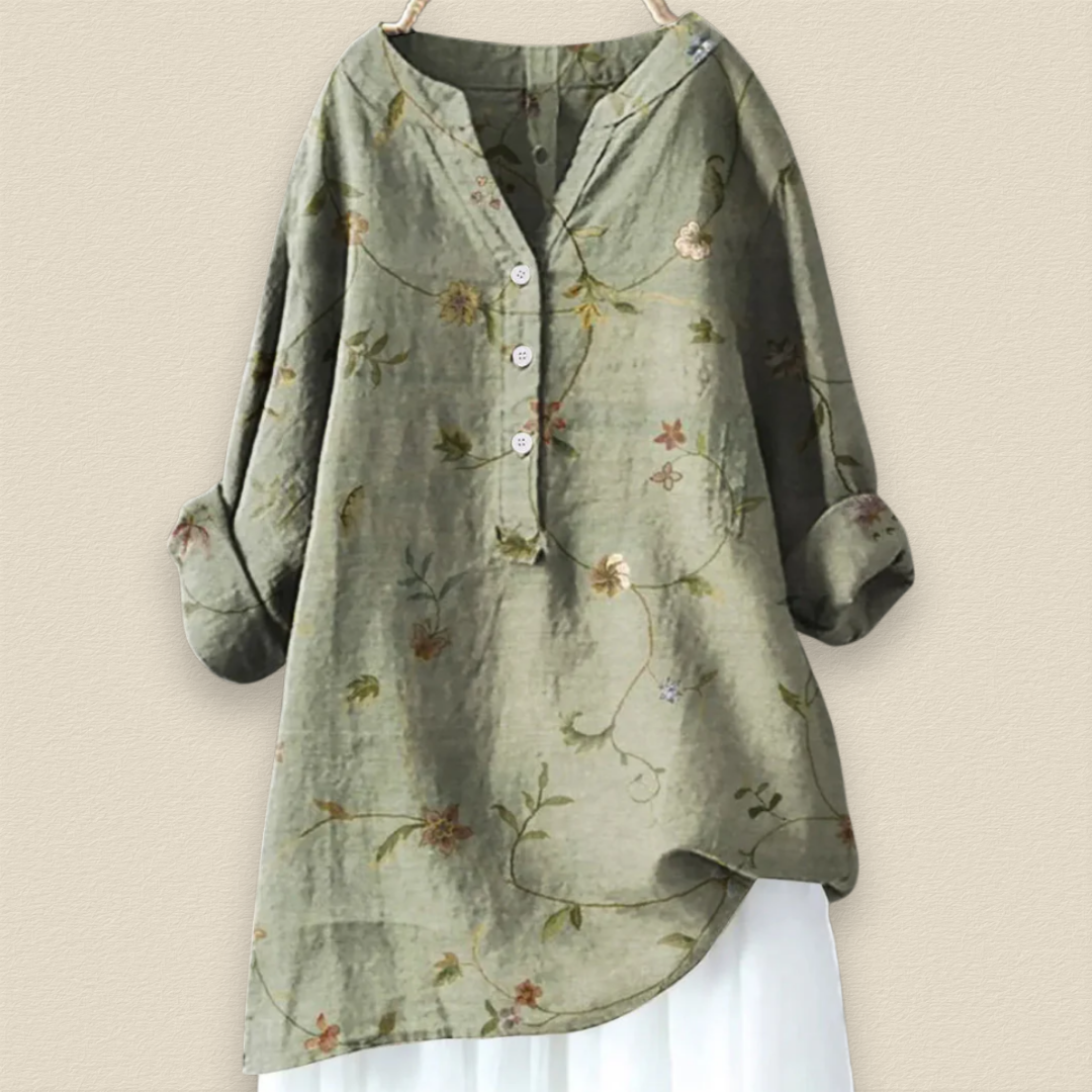 Cam | Blumige lange Bluse