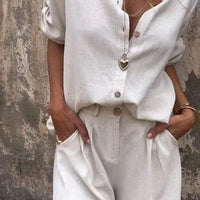 Kinley™ | Luftiges Leinen-Set für Damen