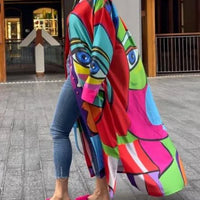 Amaira | Künstlerisches Shirtkleid in Maxilänge