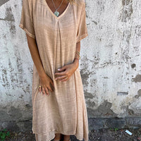 Nova | Bequemes V-Ausschnitt-Kleid mit losem Schnitt