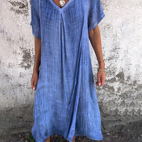 Nova | Bequemes V-Ausschnitt-Kleid mit losem Schnitt