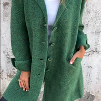 Jade | Lässiger langer Mantel mit Revers