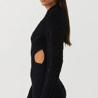 Murie | Ausgeschnittenes strukturiertes Minikleid