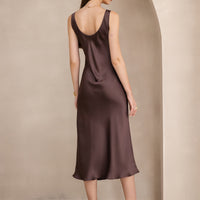 Aliya | langes ärmelloses Kleid aus reiner Seide