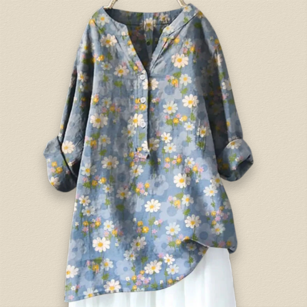 Cam | Blumige lange Bluse