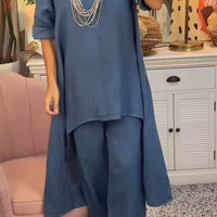 Harley | Zweiteiliger Anzug aus Baumwolle und Leinen für Damen