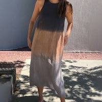 Tayla | Ombre ärmelloses Midikleid