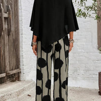 Myra™ | Modisches asymmetrisches Damenoberteil mit eleganter bedruckter Hose im Set