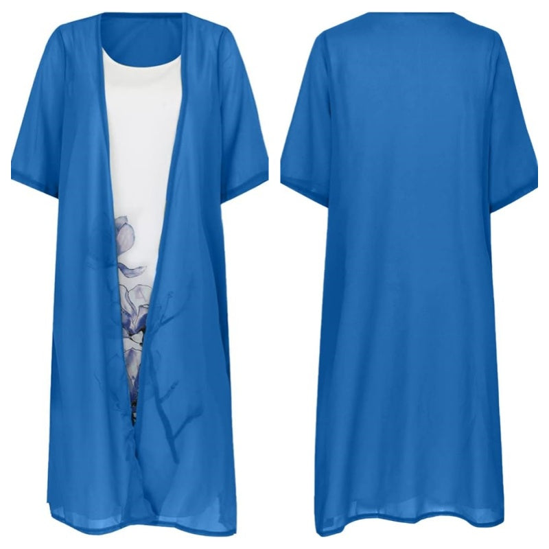 Ingrid | Stilvolles Anzugskleid mit Blumenmuster