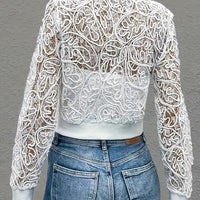 Marlia | Crop Lace Bomberjacke