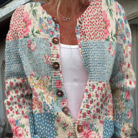 Carmela | Strickjacke mit Blumenmuster