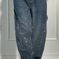 Cris | Trendige Loose-Fit Jeans mit Glitzer