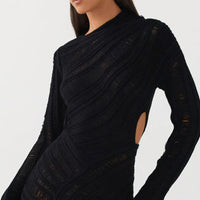 Murie | Ausgeschnittenes strukturiertes Minikleid