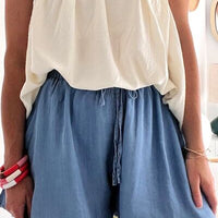 Agusta | Lässige Jeansshorts mit elastischem Bund