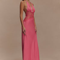 Agnes™ | Elegantes Maxikleid aus Satin und Spitze