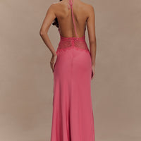 Agnes™ | Elegantes Maxikleid aus Satin und Spitze