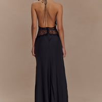 Agnes™ | Elegantes Maxikleid aus Satin und Spitze