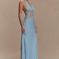 Agnes™ | Elegantes Maxikleid aus Satin und Spitze