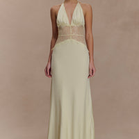 Agnes™ | Elegantes Maxikleid aus Satin und Spitze