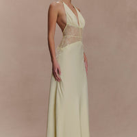 Agnes™ | Elegantes Maxikleid aus Satin und Spitze