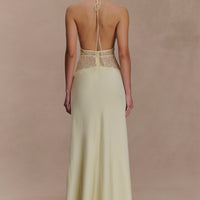 Agnes™ | Elegantes Maxikleid aus Satin und Spitze