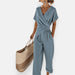 Evelinn | Drapierte Jumpsuit mit Knoten