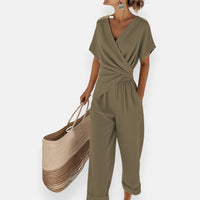 Evelinn | Drapierte Jumpsuit mit Knoten