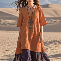 Yasmine | elegantes lässiges Kleid mit V-Ausschnitt