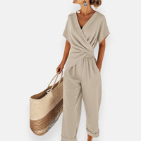 Evelinn | Drapierte Jumpsuit mit Knoten