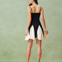 Zia | Schwarzes Slip-Minikleid