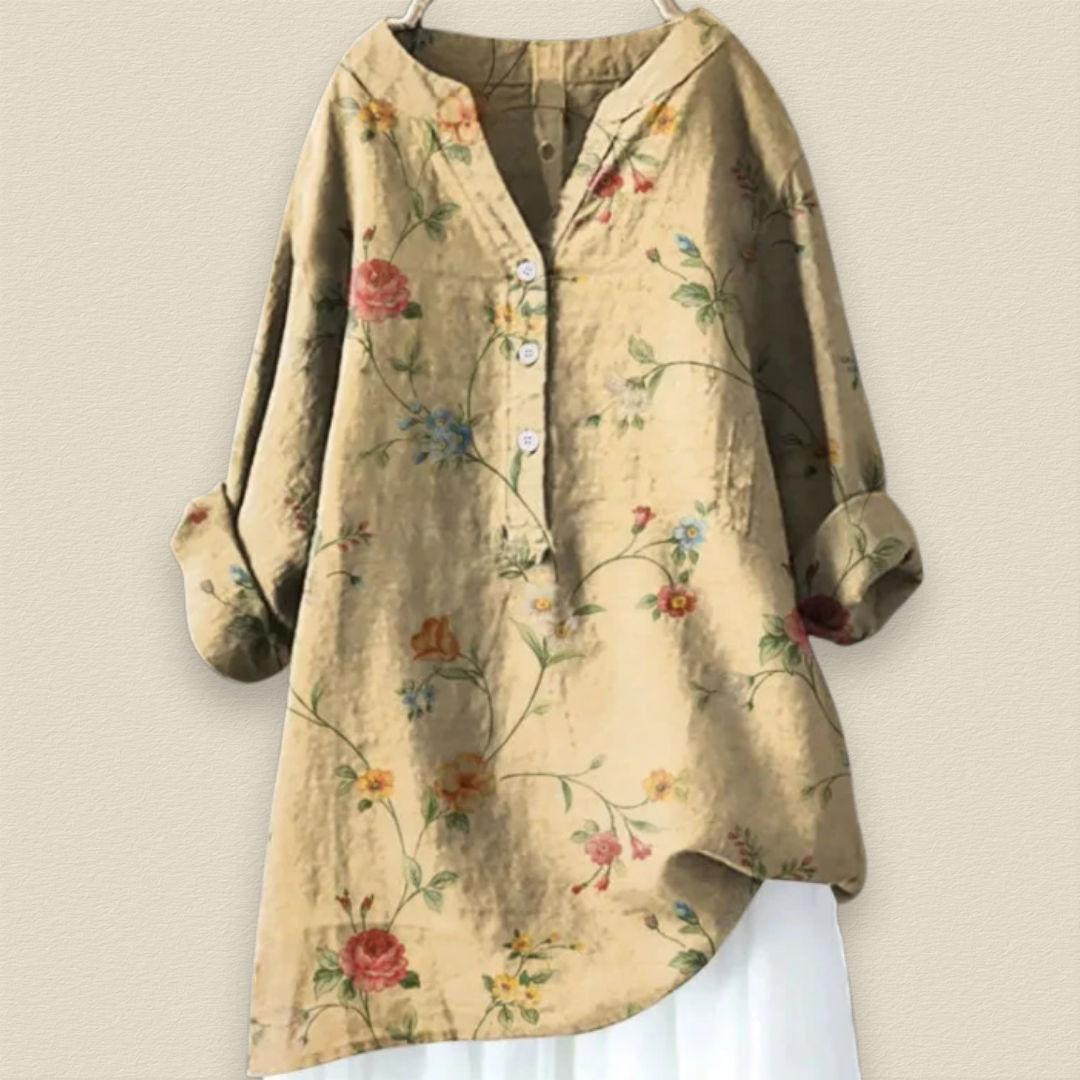Cam | Blumige lange Bluse