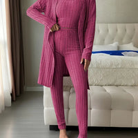 Chloe | Stilvolles 3-teiliges Set aus geripptem Strick