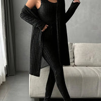 Chloe | Stilvolles 3-teiliges Set aus geripptem Strick