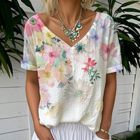 Nela | Lässiges T-Shirt mit Blumenprint