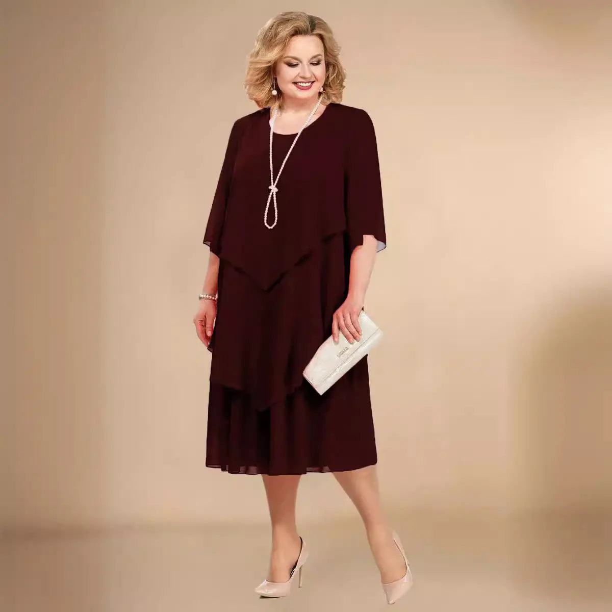 Hedy | Elegantes Plus Size Chiffon Kleid