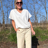 Sam | Stylisches Top mit Kartuschenmuster