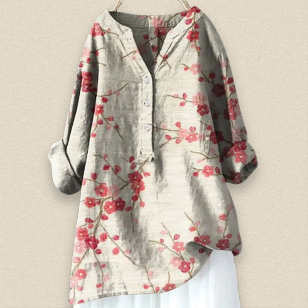 Cam | Blumige lange Bluse