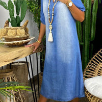 Allse | Maxi-Denim-Kleid mit Schlitz