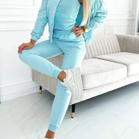 Lean™ | Damen, Rundhalsausschnitt, lange Ärmel, sportlich, 3-teiliger Freizeitanzug