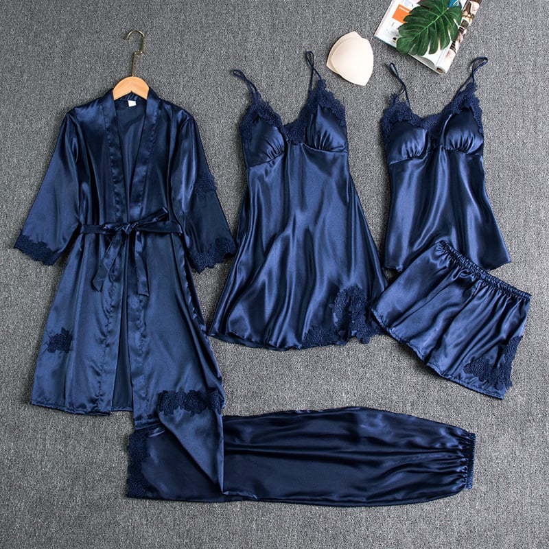 Ivanna | Luxuriöses Satin-Nachtkleid-Set